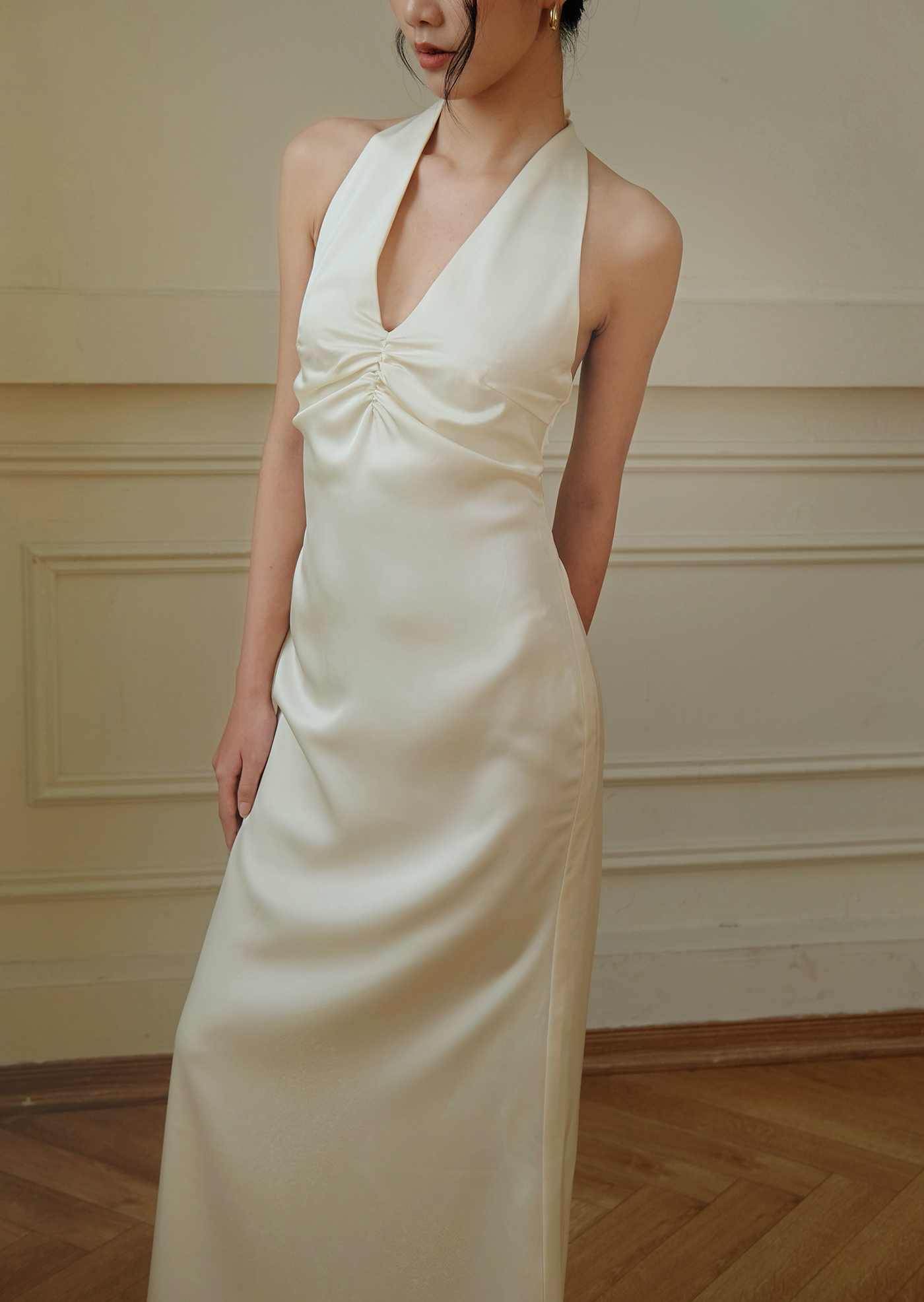 Nola Maxi Dress - Silk - Beige - Image 4