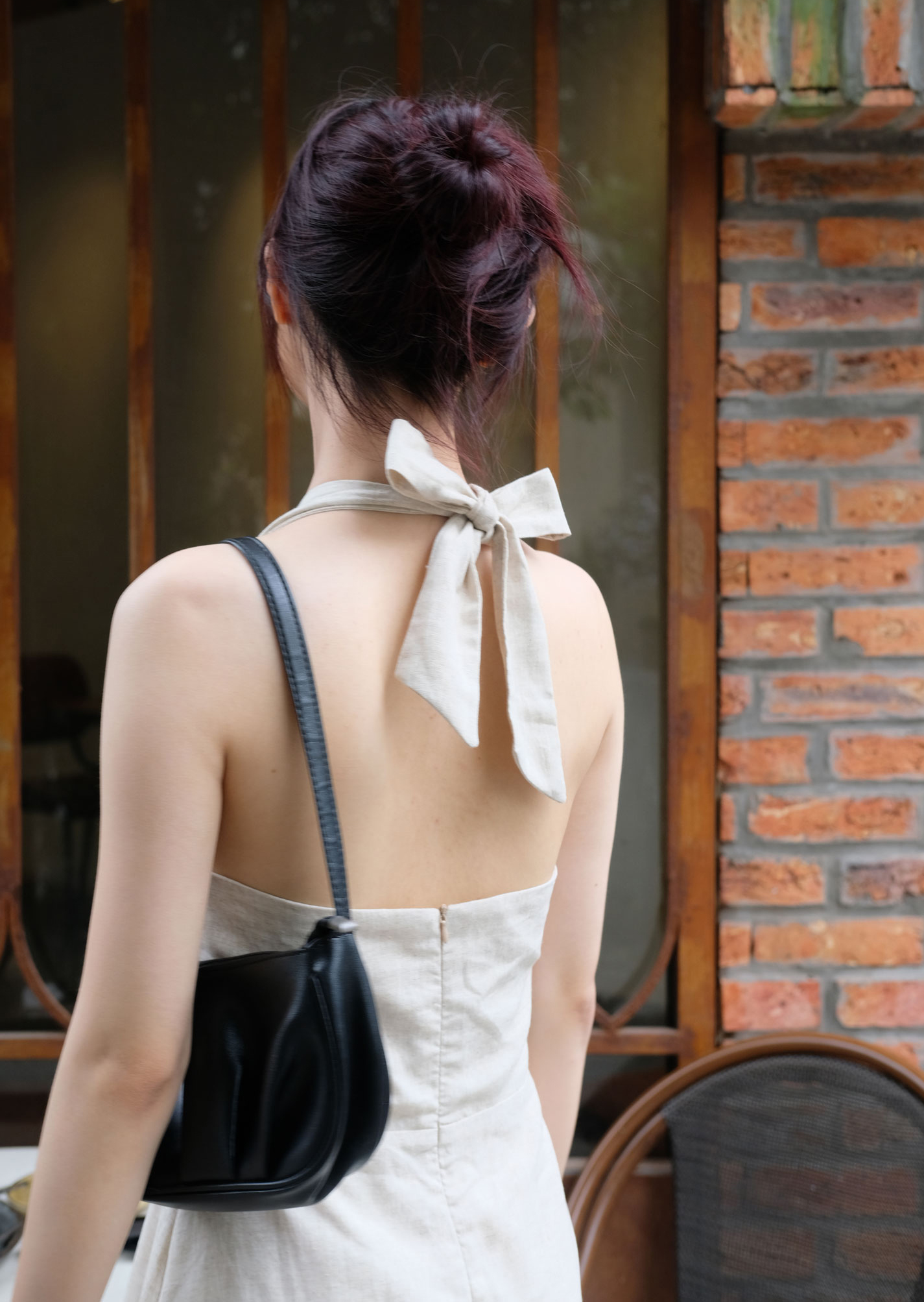 Alternative view of Cara Midi Dress - Linen - Beige