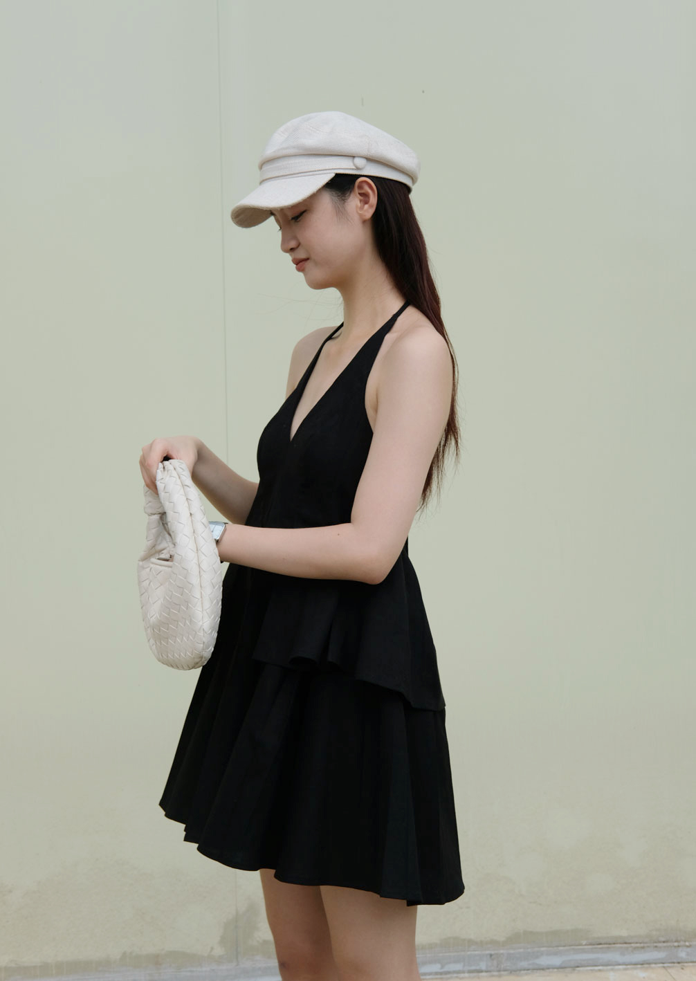 Carni Mini Dress - Linen - Black - Image 4