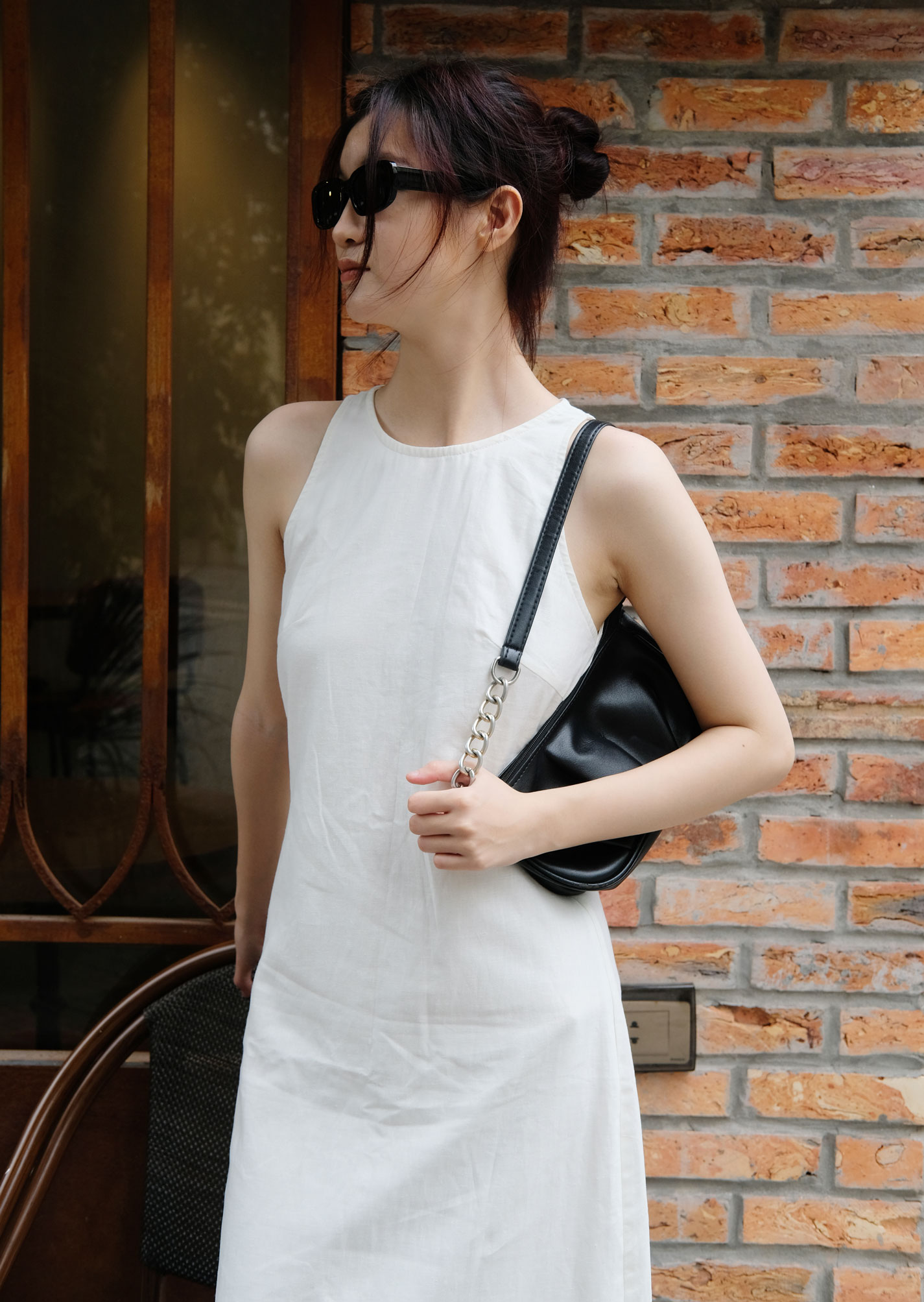 Alternative view of Coco Midi Dress - Linen - White