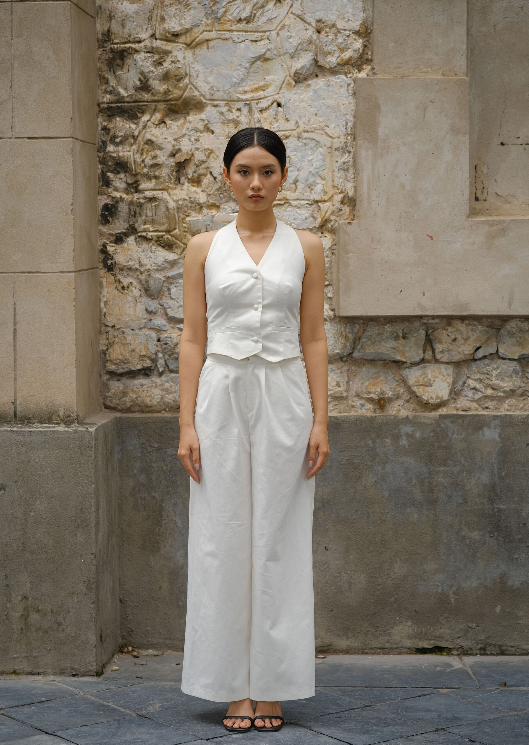 Kate Vest - Linen - White