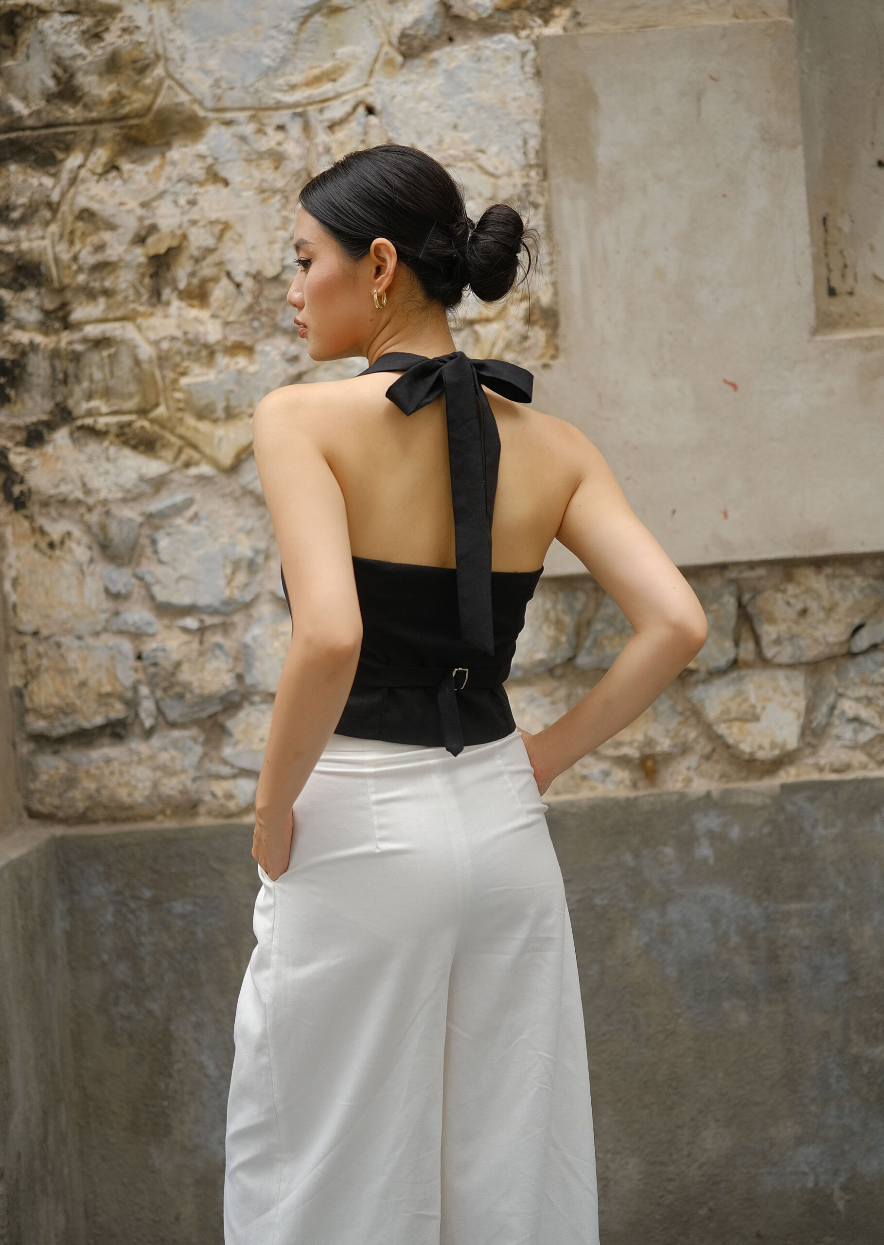 Alternative view of Kate Vest - Linen - Black