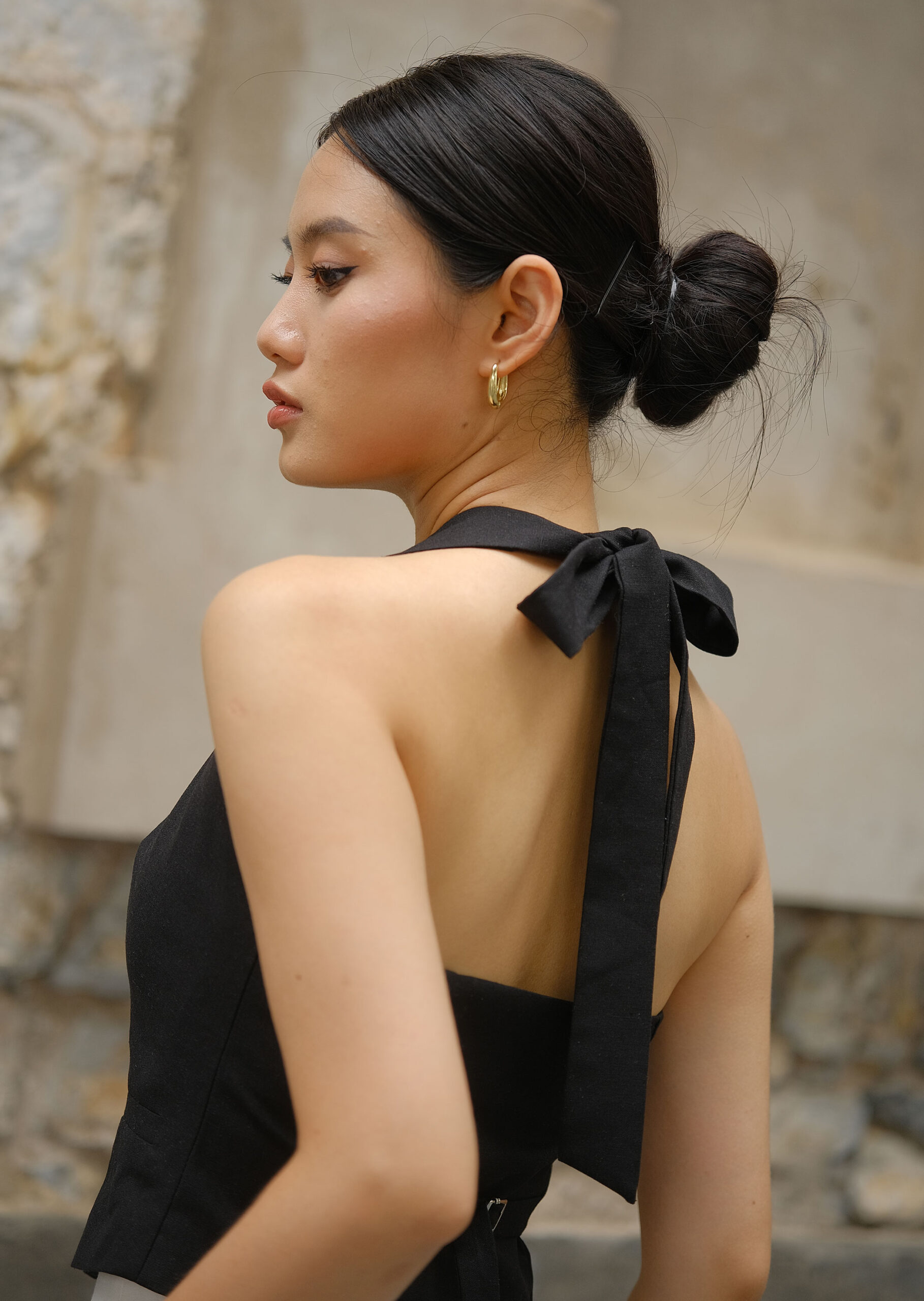 Kate Vest - Linen - Black - Image 4