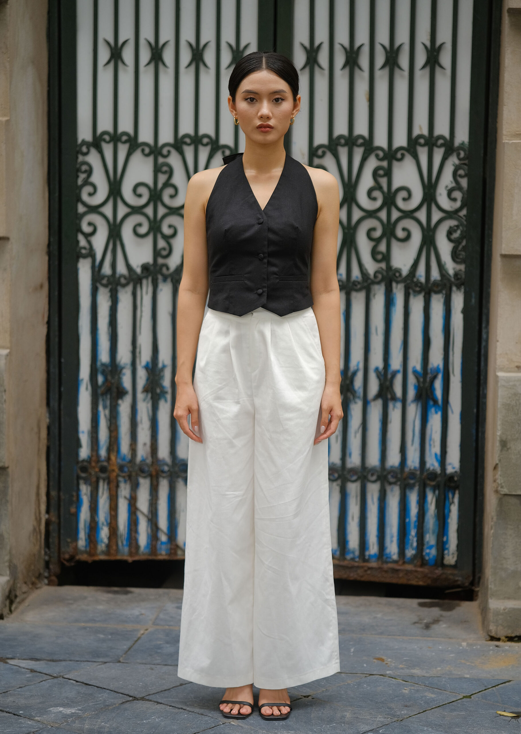 Kate Vest - Linen - Black - Image 6