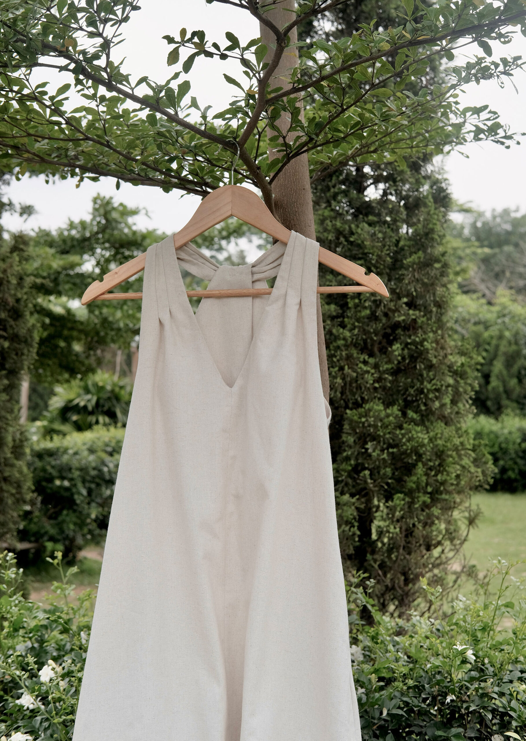 Larie Maxi Dress - Linen - Beige - Image 7