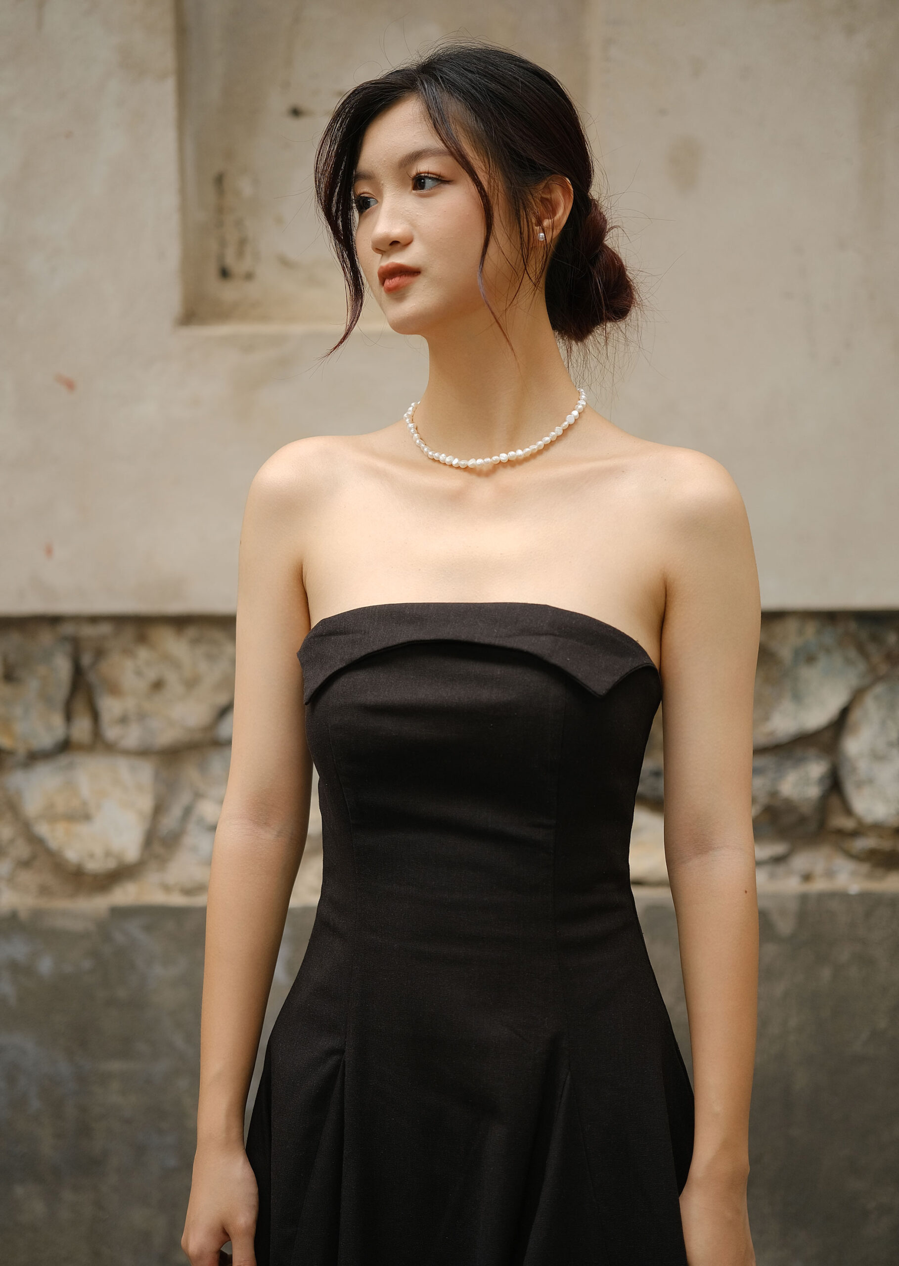 Lynn Midi Dress - Linen - Black