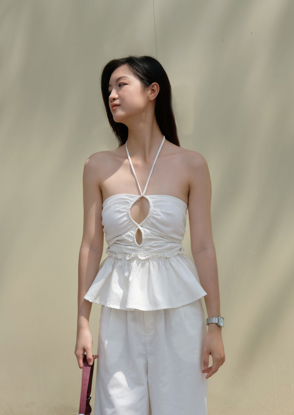 Moon Top - Linen - White