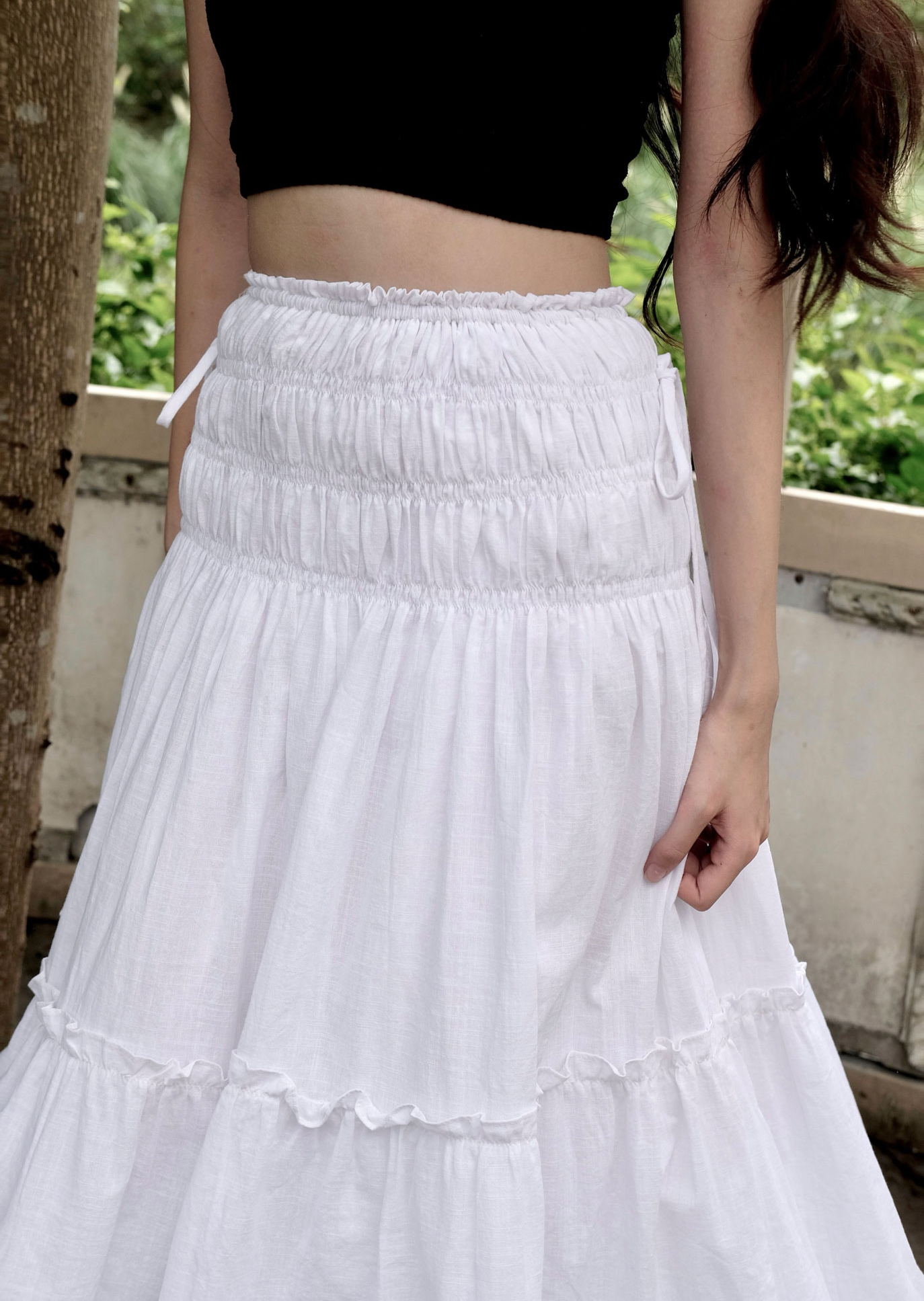 Reila Skirt - Linen - White - Image 8