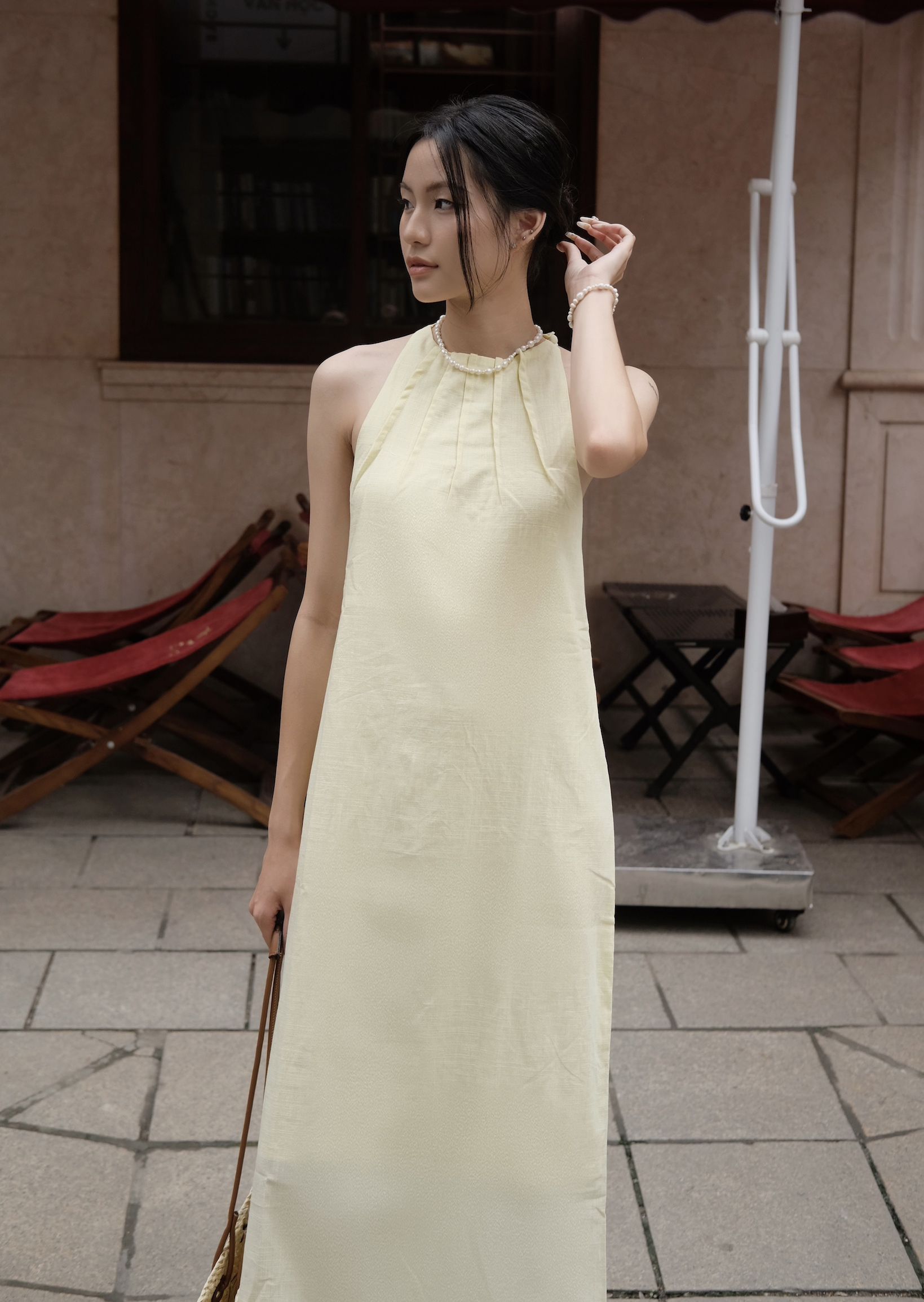 Sand Midi Dress - Linen - Yellow - Image 7