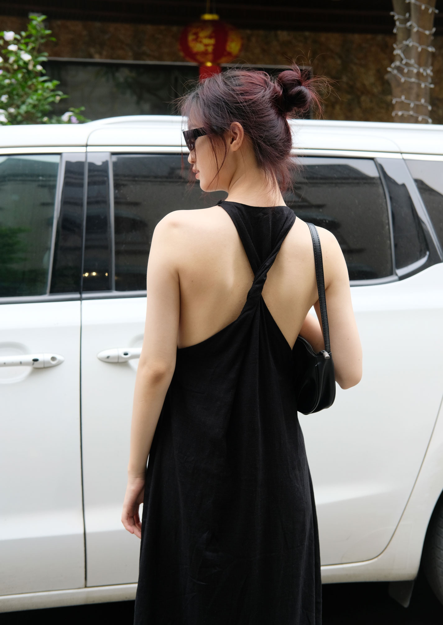 Alternative view of Sand Midi Dress - Linen - Black