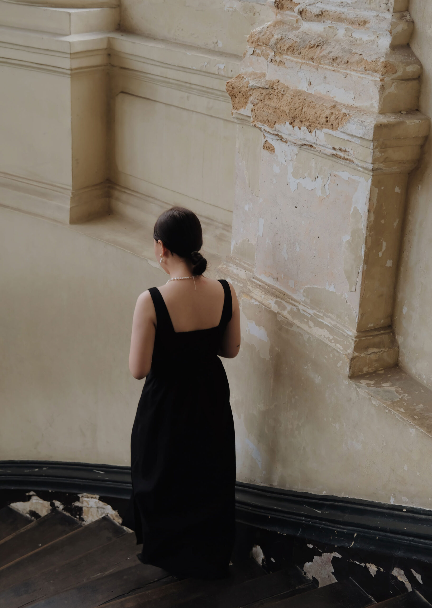 Solei Midi Dress - Linen - Black - Image 4