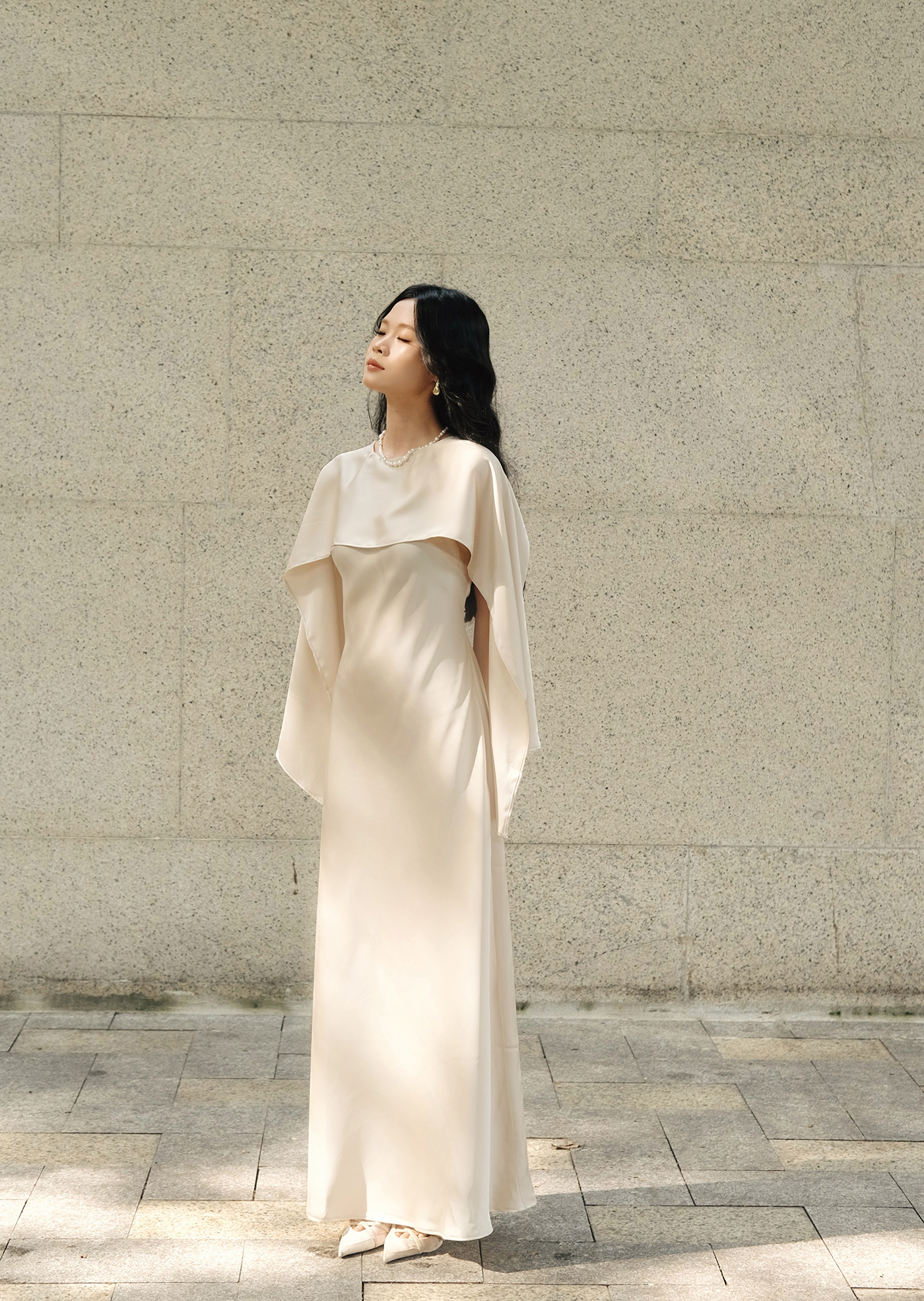 Elen Maxi Dress - Silk - Ivory