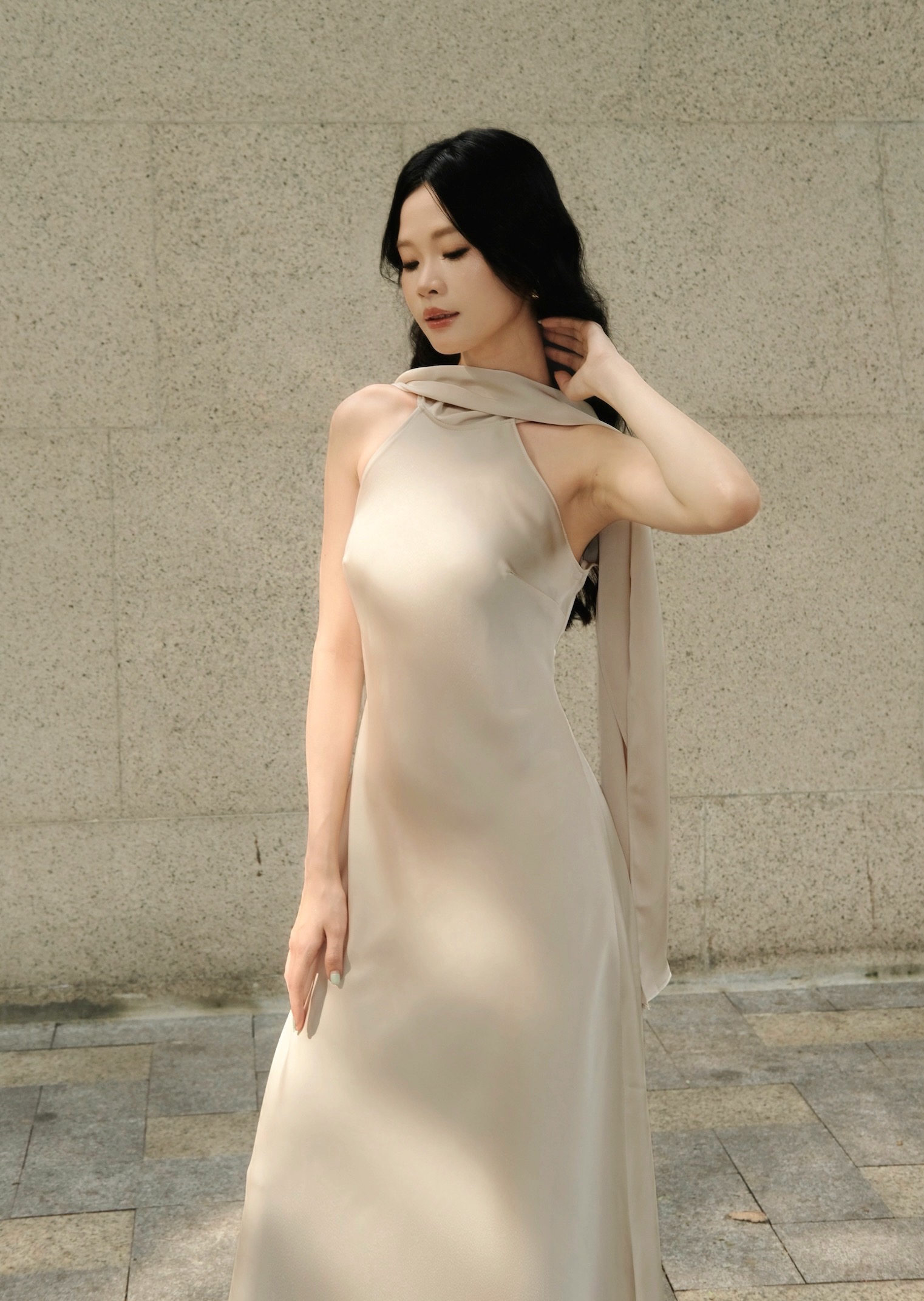 Alternative view of Elen Maxi Dress - Silk - Ivory