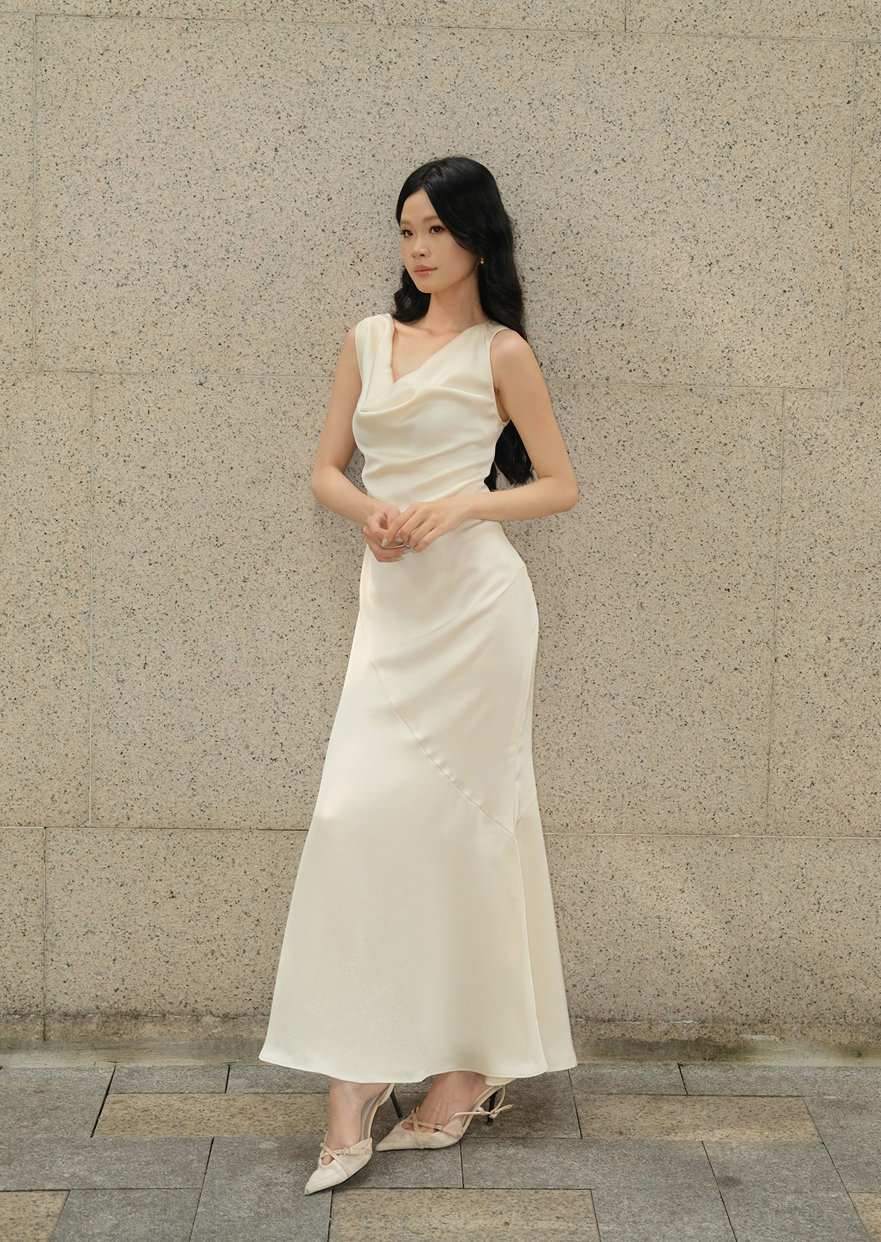 Sila Maxi Dress - Silk - Ivory