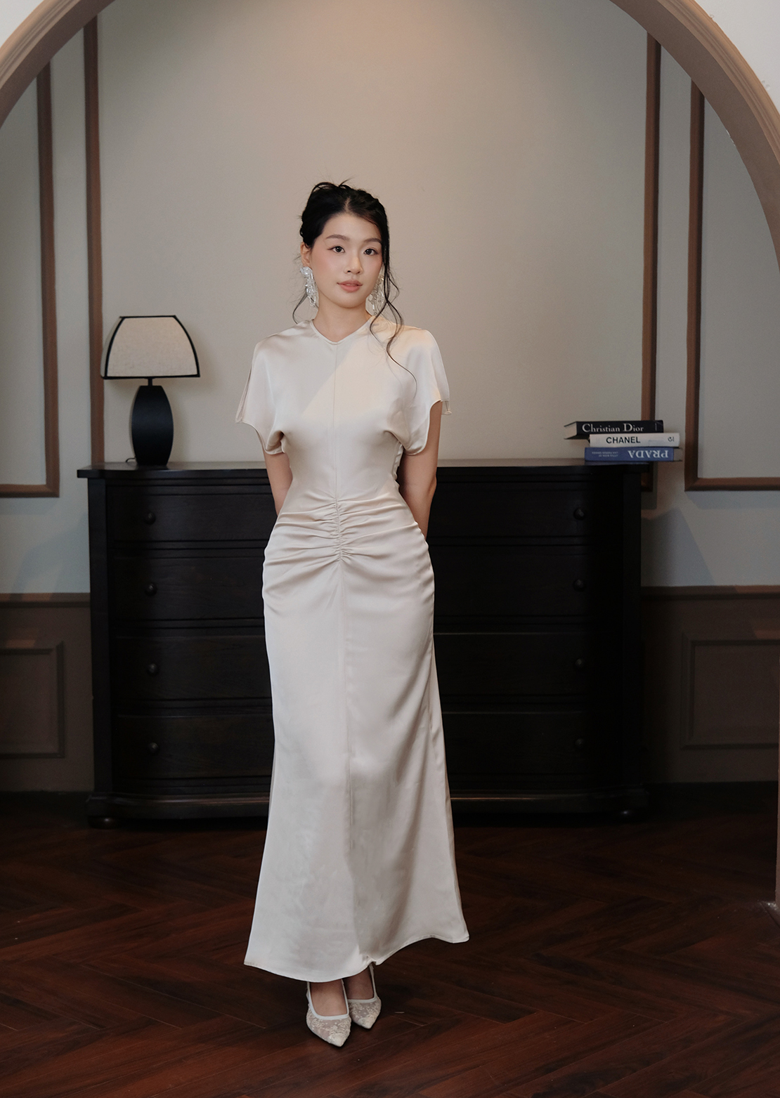 Alma Maxi Dress - Silk - Ivory