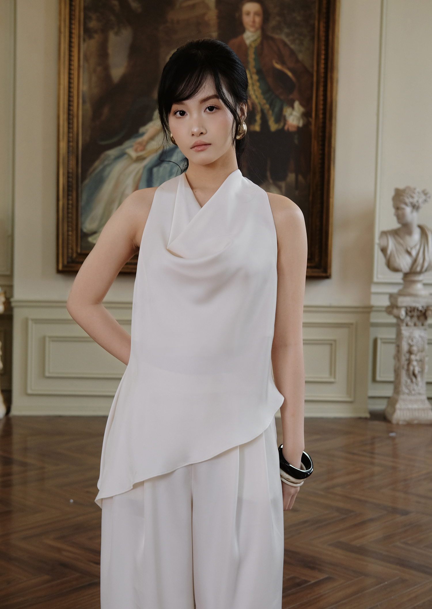 Avery Top - Silk - Milk White