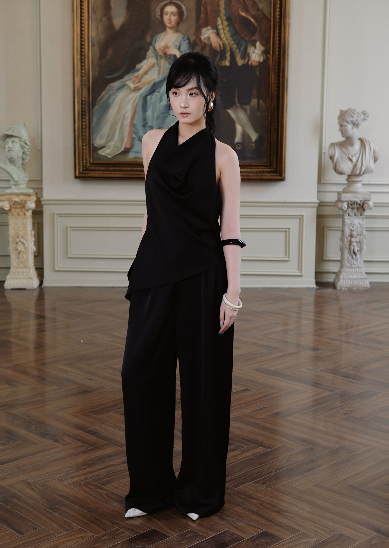 Avery Pants - Silk - Black