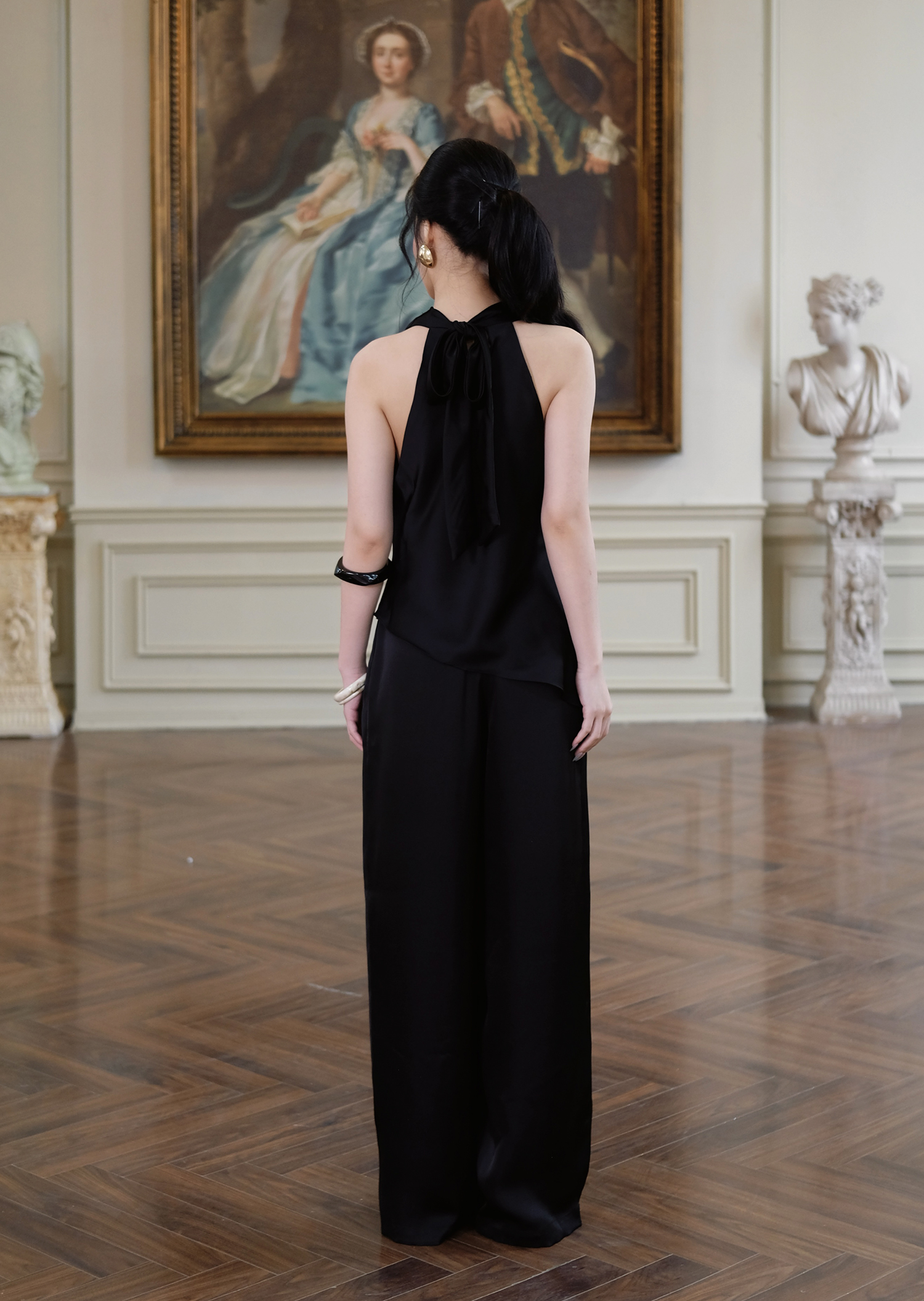 Alternative view of Avery Pants - Silk - Black