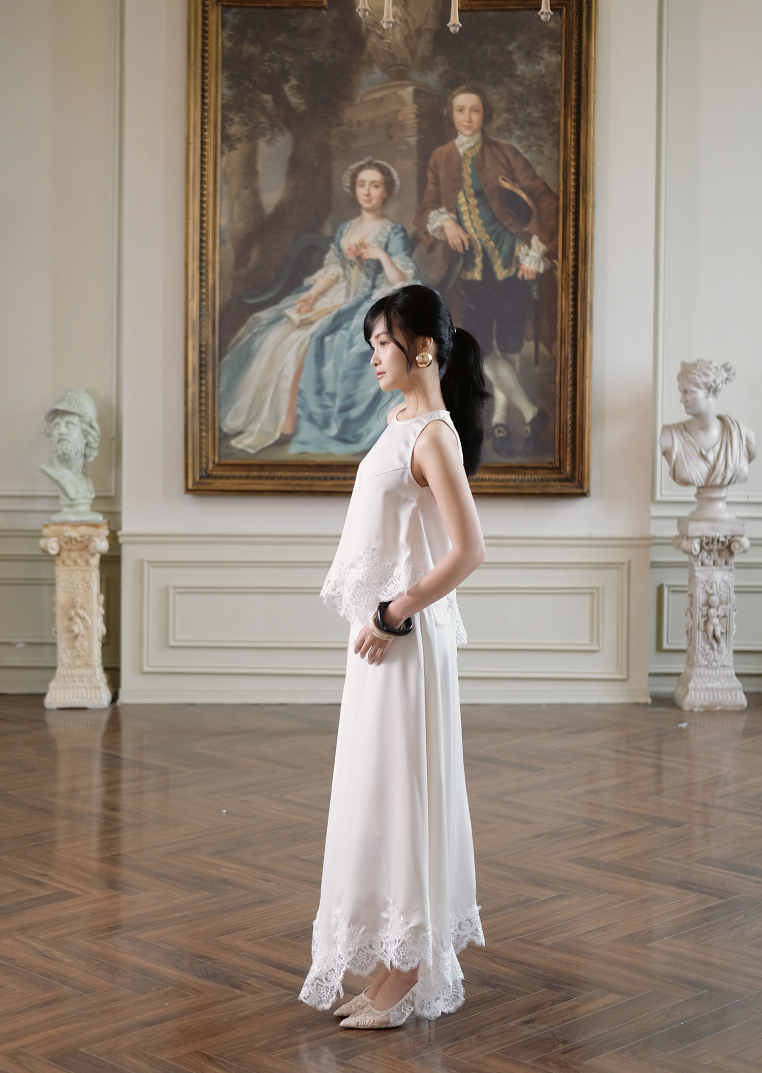 Alternative view of Clara Set - Silk - Milk White