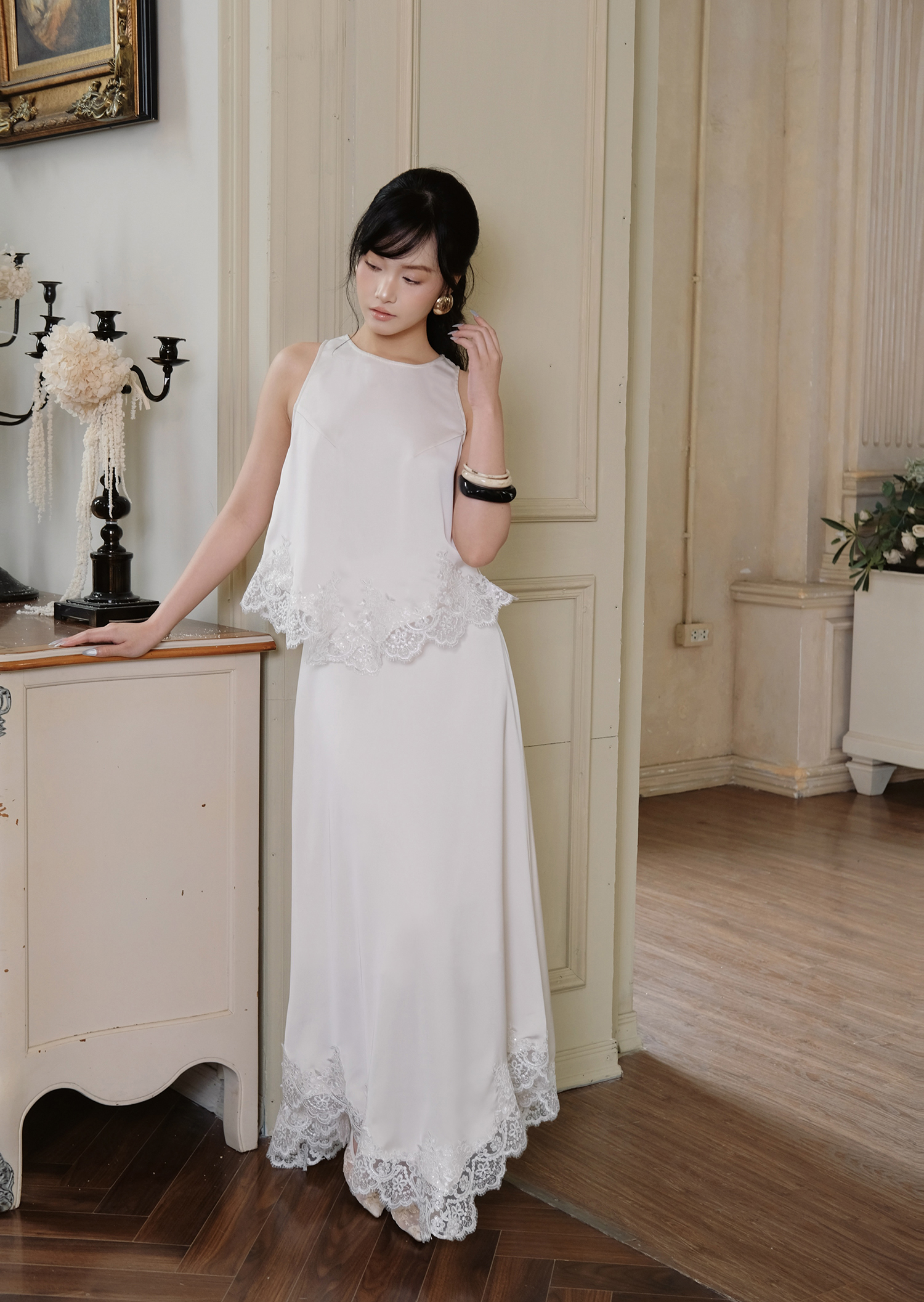 Clara Skirts - Silk - Milk White - Image 4