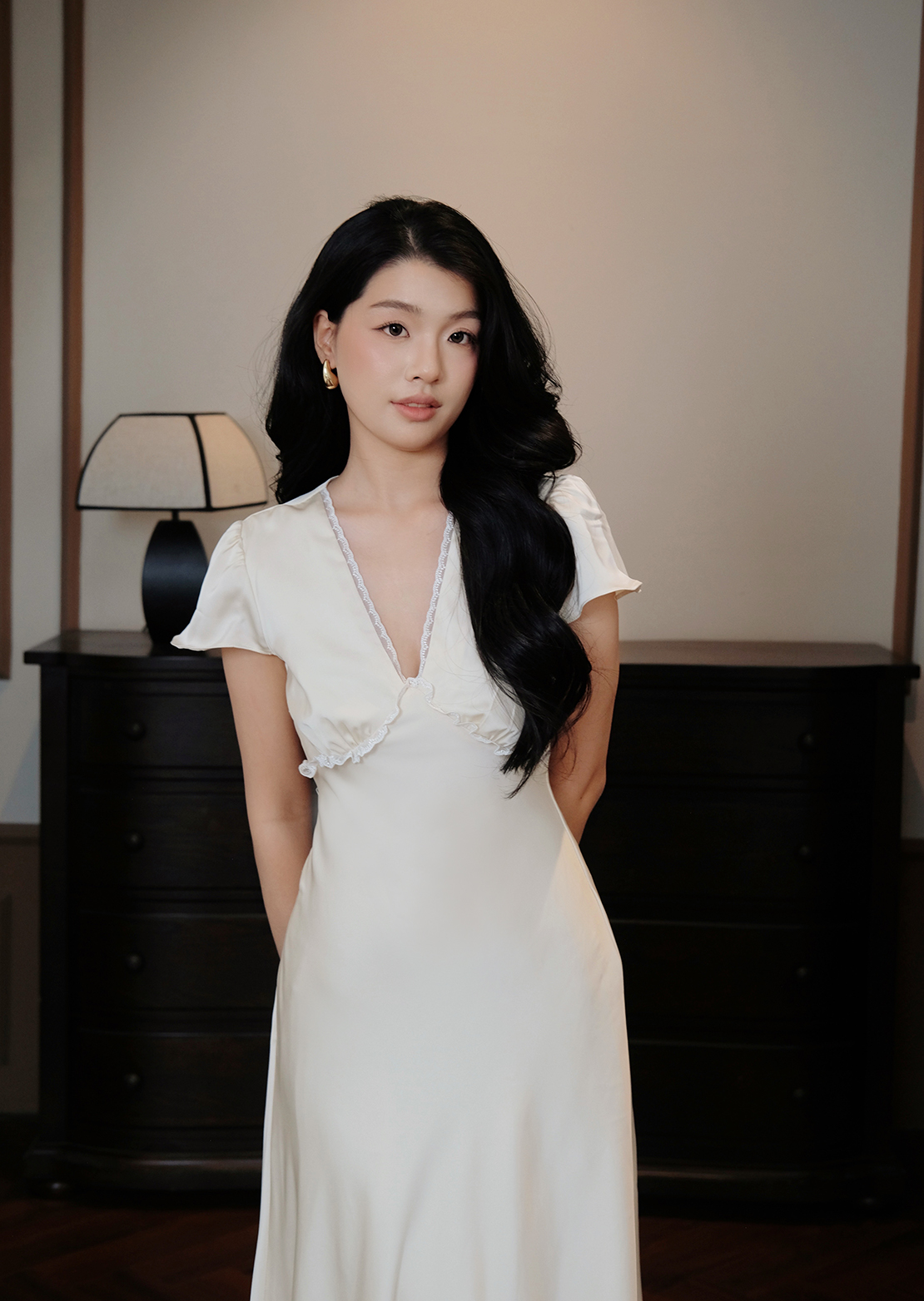 Eila Maxi Dress - Silk - Cream