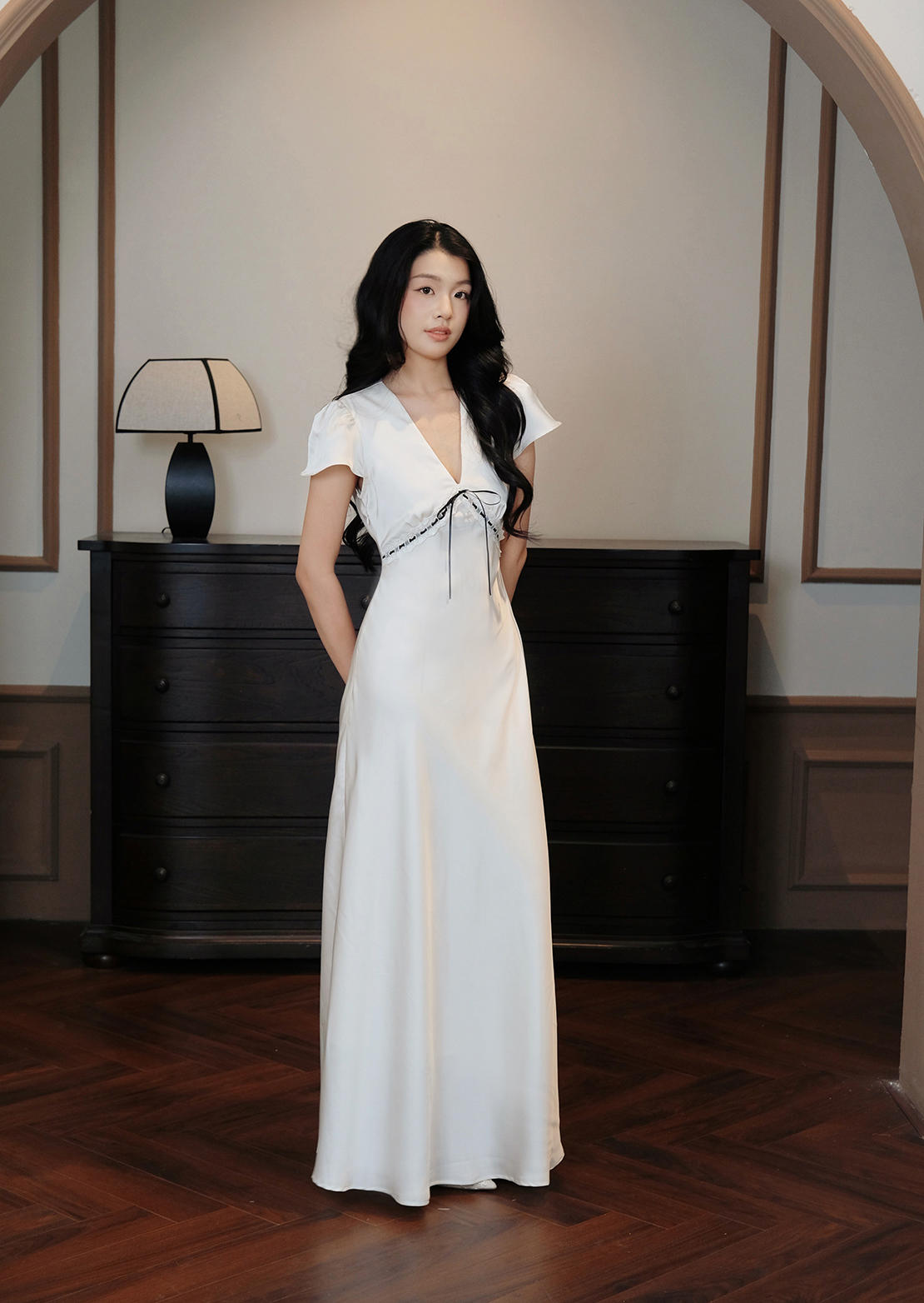 Eila Maxi Dress - Silk - White