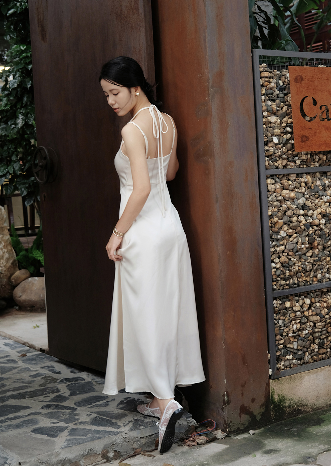 Flora Maxi Dress - Silk - White - Image 6