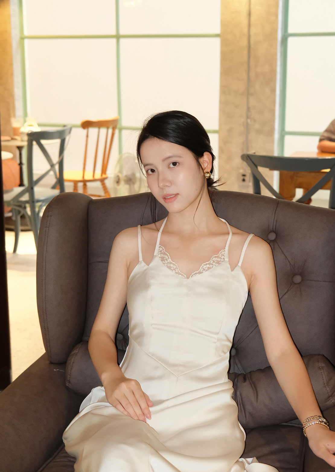 Flora Maxi Dress - Silk - White - Image 7