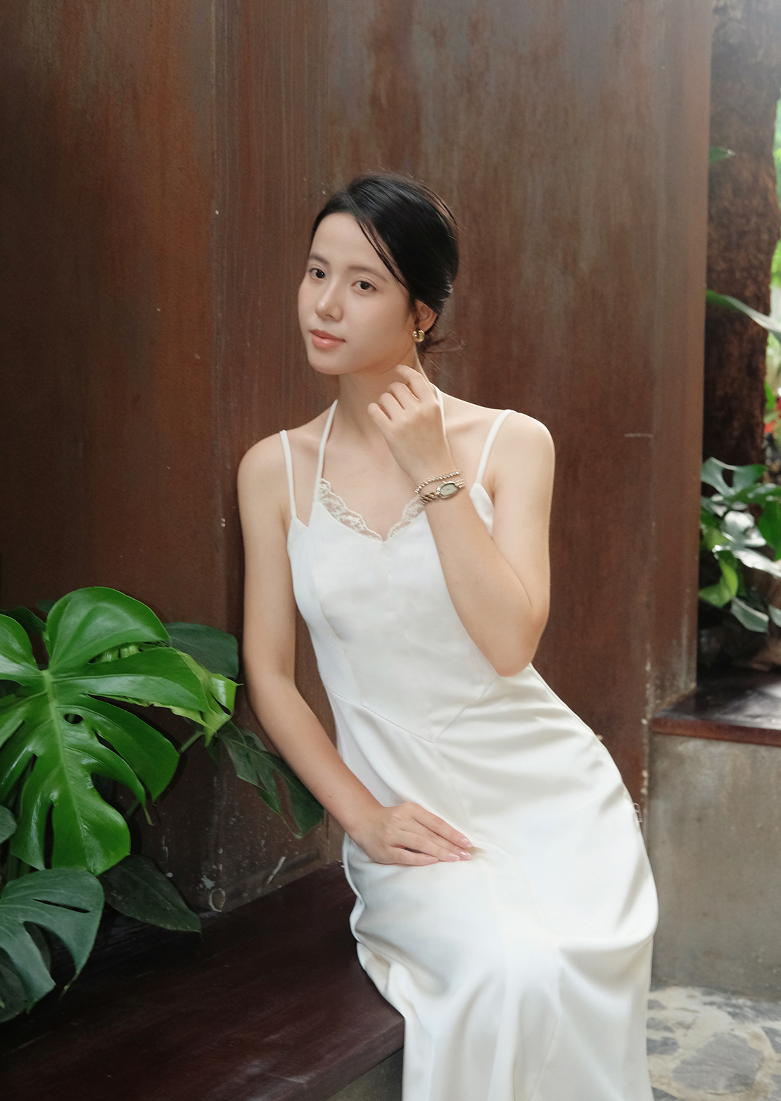 Flora Maxi Dress - Silk - White - Image 11