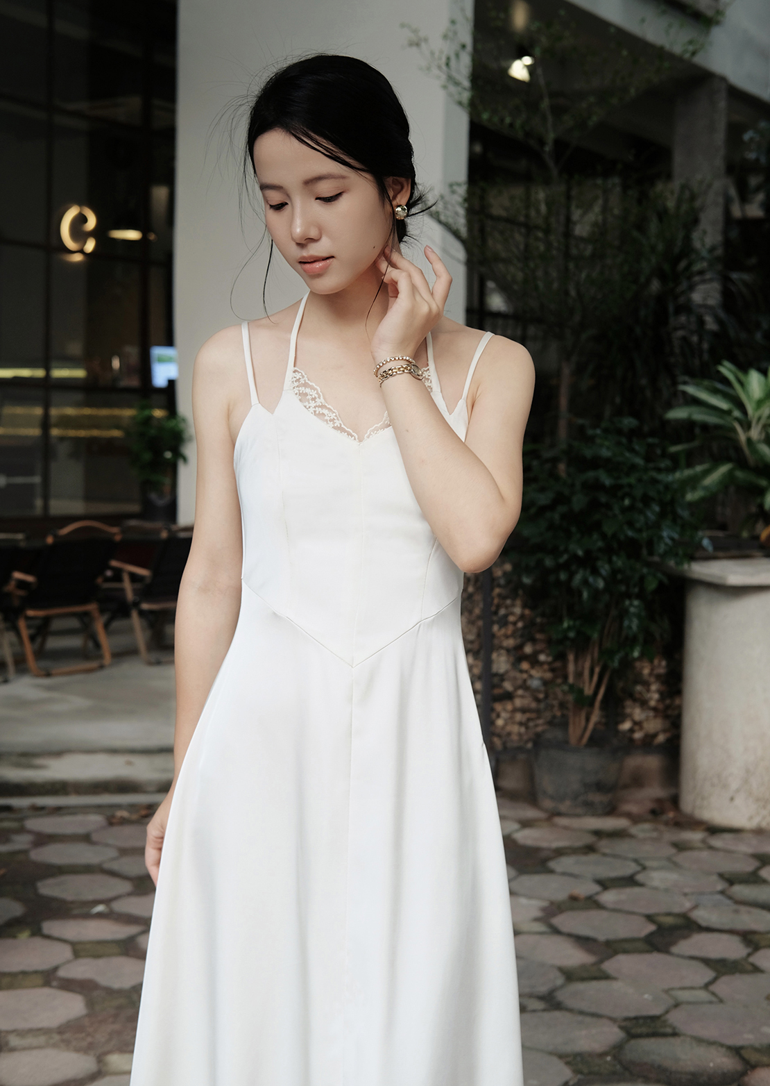 Flora Maxi Dress - Silk - White - Image 14