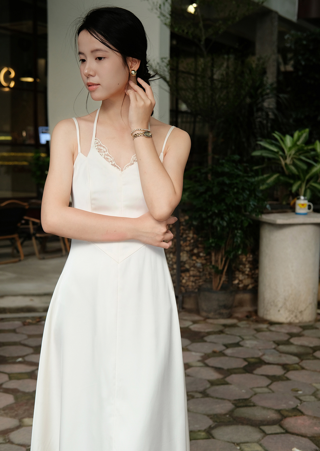 Flora Maxi Dress - Silk - White - Image 17
