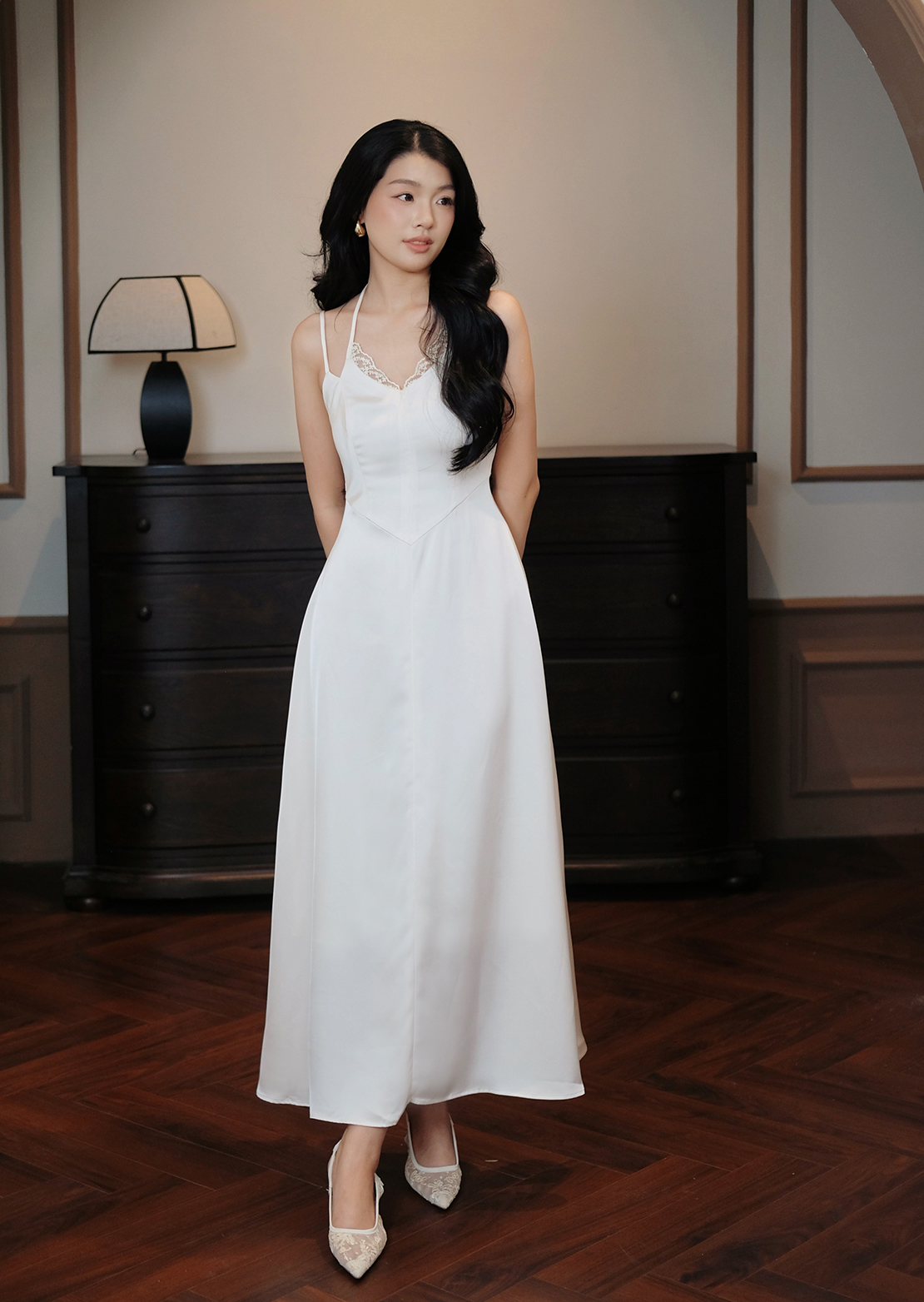 Flora Maxi Dress - Silk - White - Image 21