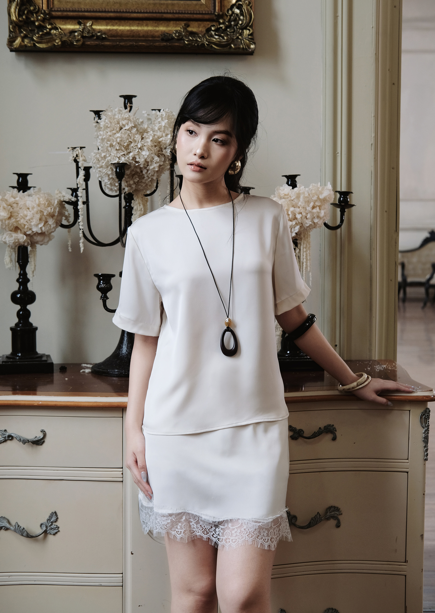 Alternative view of Thea Skirts - Silk - Milk White