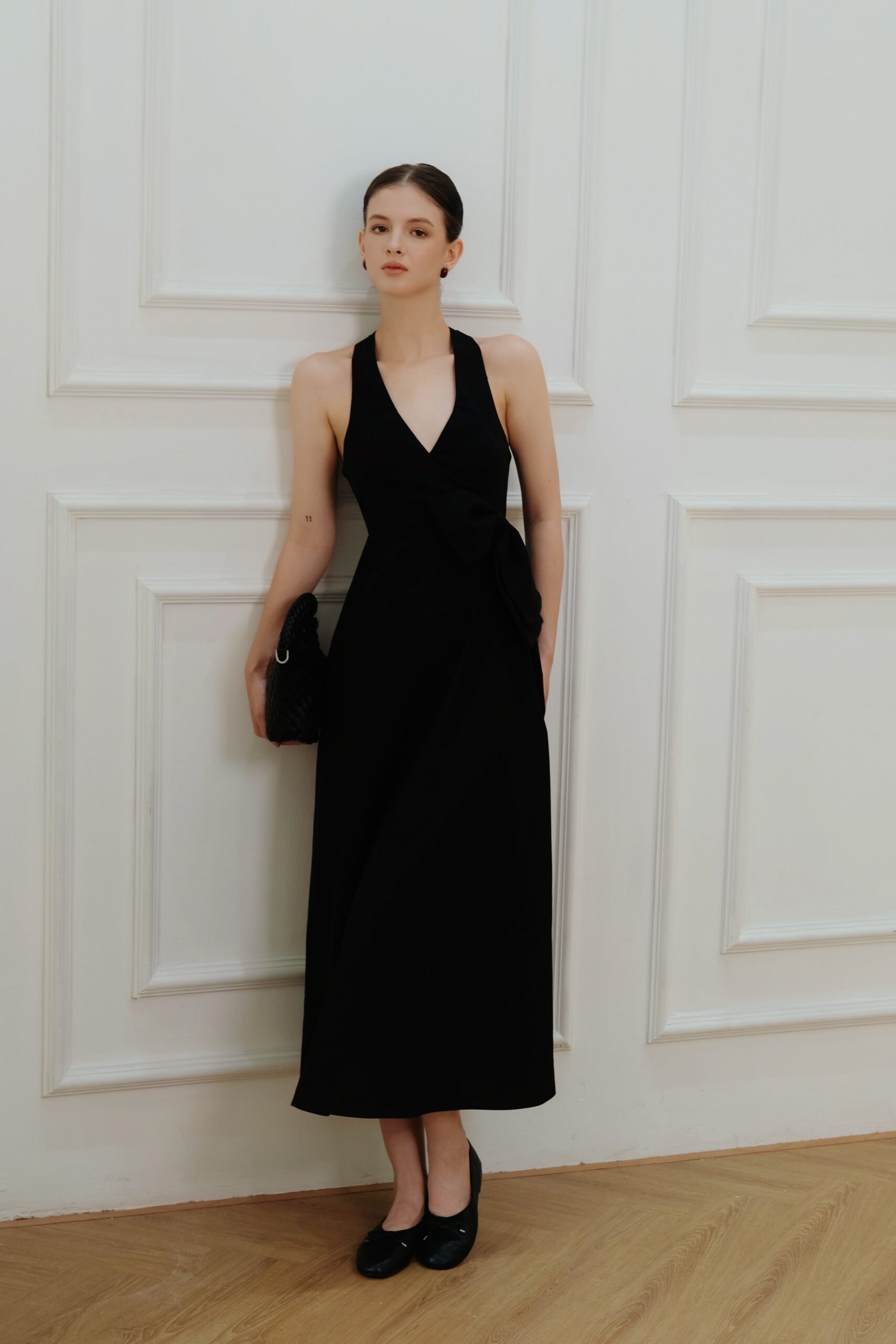 Elva Midi Dress - Linen - Black - Image 5