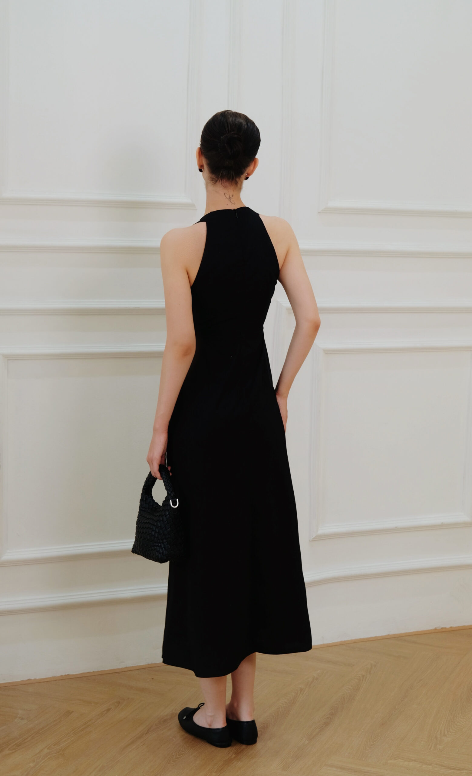 Elva Midi Dress - Linen - Black - Image 7