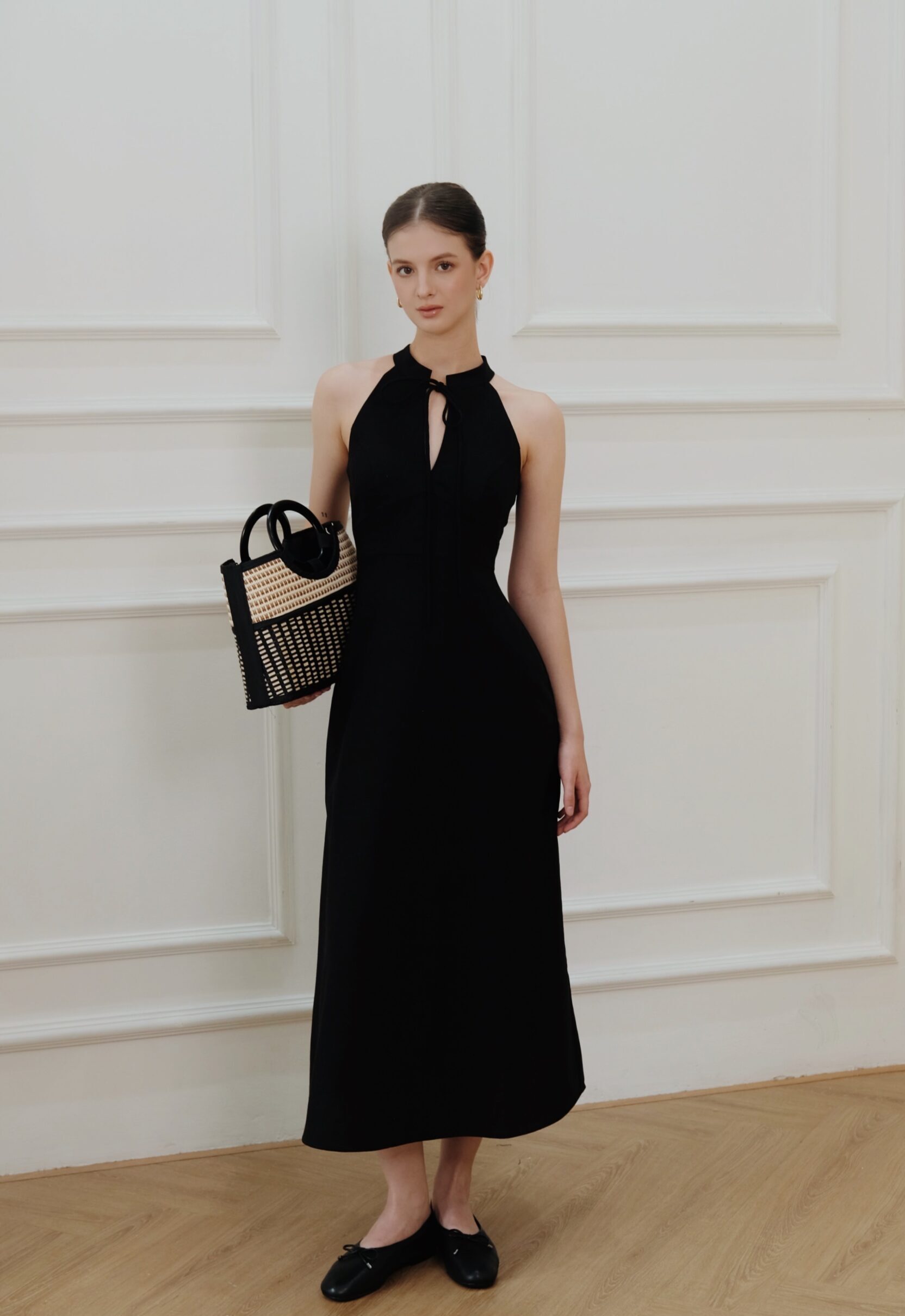 Sera Midi Dress - Linen - Black - Image 6
