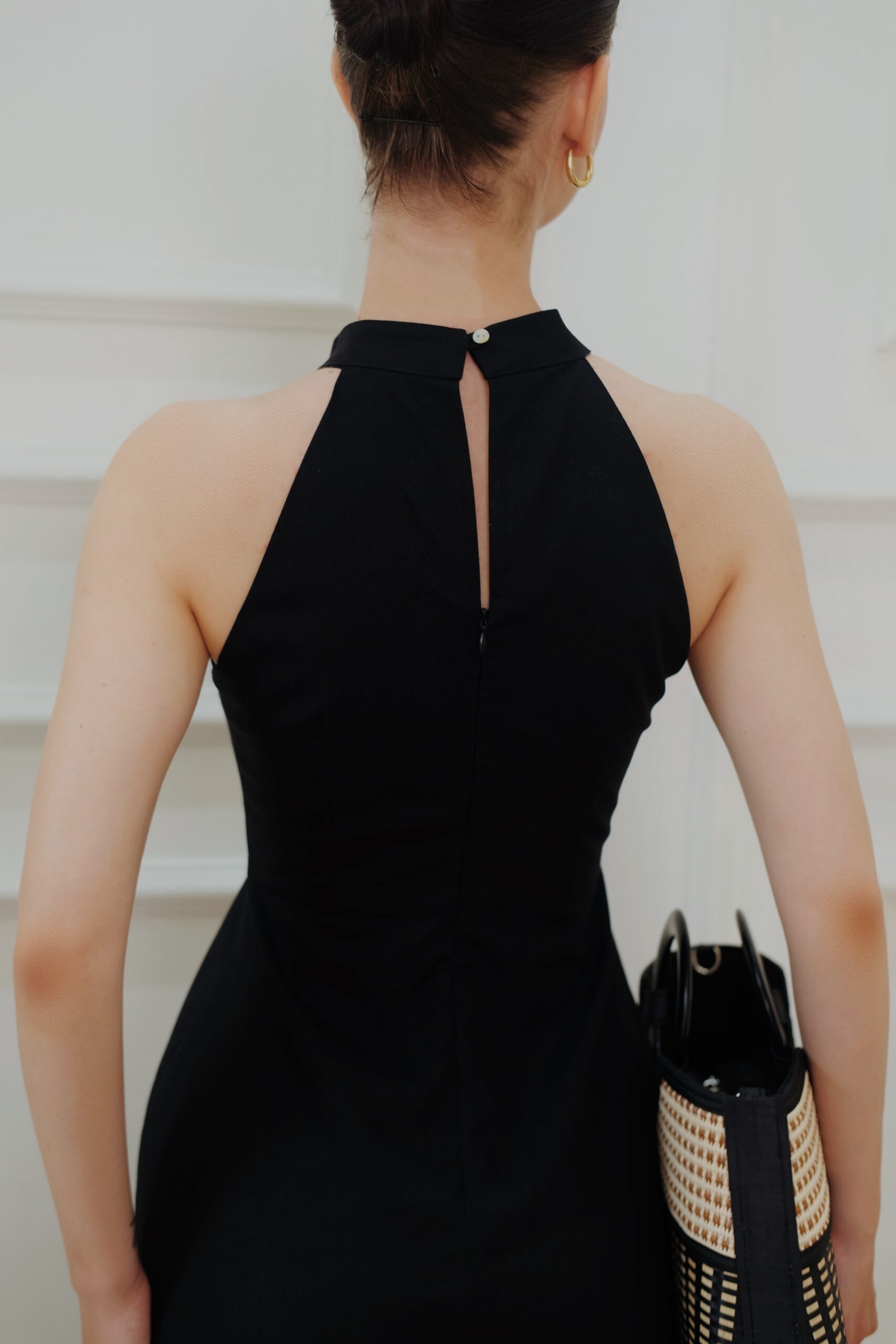 Sera Midi Dress - Linen - Black - Image 5